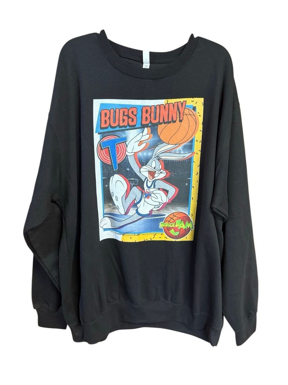 Looney Tunes Space Jam Bugs Bunny Trading Card sweatshirt Sz 3X Mens